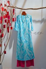 Áo dài sắc xuân Linen tưng premium Cói Design