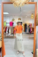 Áo Danton Thắt Nơ Linen Cói Design