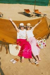 Áo sát nách nút bọc Thêu hoa Linen tưng premium Cói Design