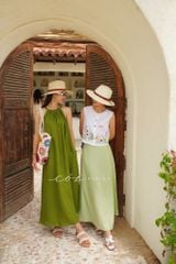 Đầm yếm suông Linen tưng premium Cói Design