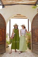 Đầm yếm suông Linen tưng premium Cói Design