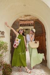Đầm yếm suông Linen tưng premium Cói Design