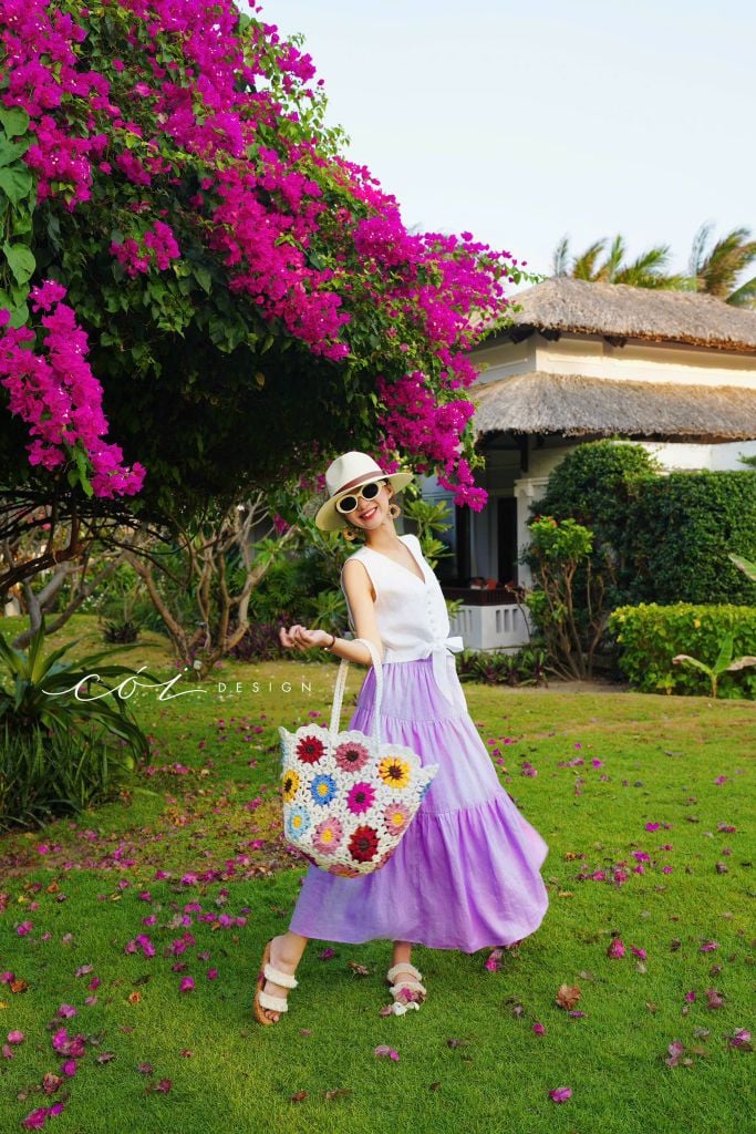 Chân váy tầng Linen tưng premium Cói Design