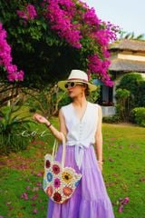 Chân váy tầng Linen tưng premium Cói Design