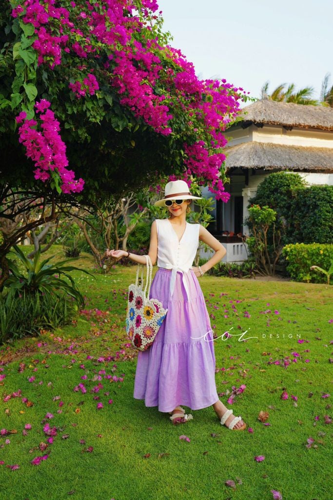 Chân váy tầng Linen tưng premium Cói Design