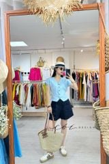 Quần short xếp ly linen Cói Design