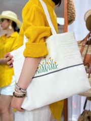 Túi tote thêu linen Cói Design