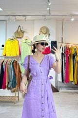Đầm suông tt kèm belt linen tưng Cói Design