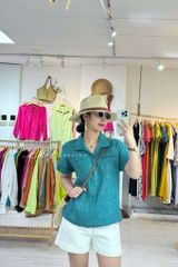 Áo sơ mi 2 túi mổ linen tưng premium Cói Design