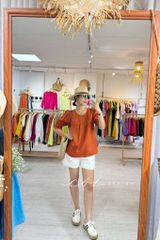 Áo linen xếp ly cổ Cói Design