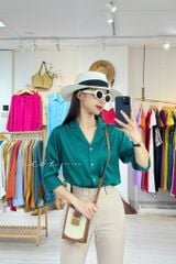 Áo lụa danton tay dài Cói Design