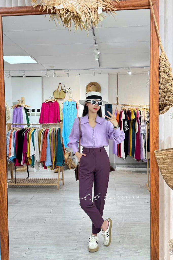 Quần ống đứng gold Cói Design