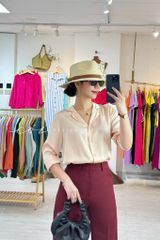 Áo lụa danton tay dài Cói Design