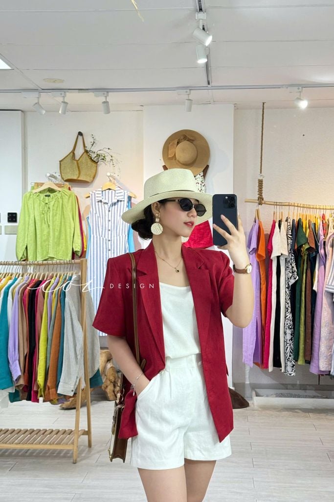 Áo blazer tay ngắn Cói Design