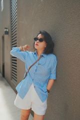 Áo sơ mi suông linen tưng premium Cói Design