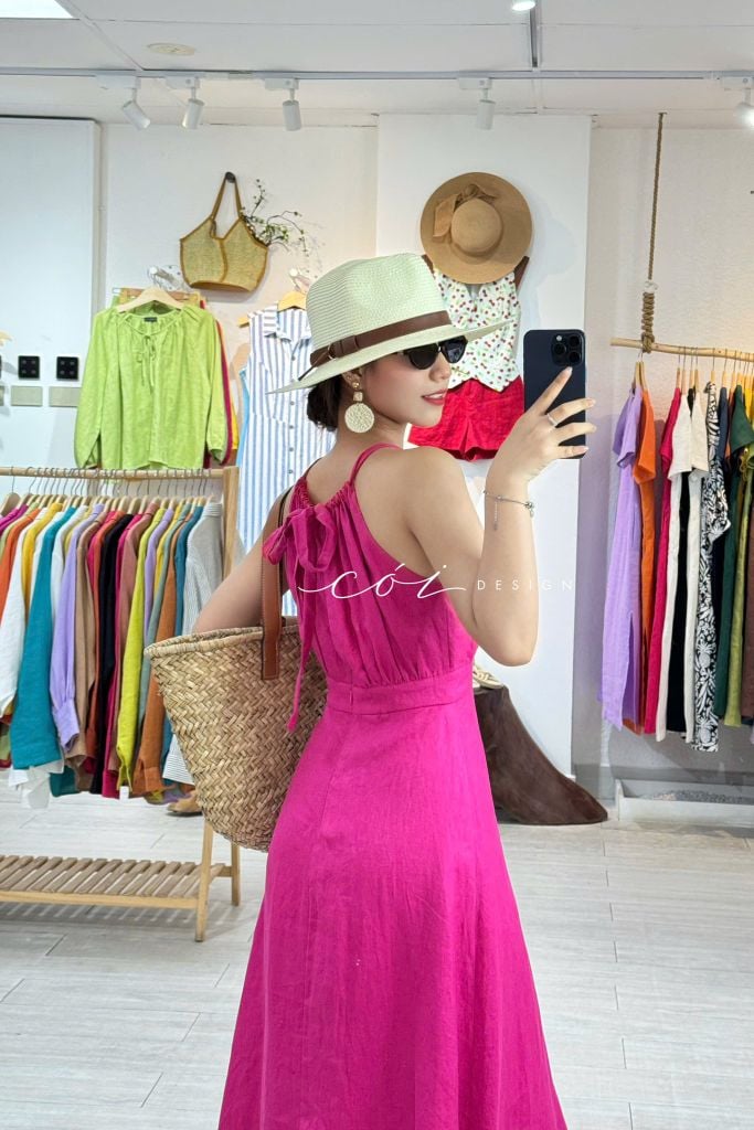 Đầm yếm Linen tưng premium Cói Design