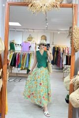Chân váy tầng Linen tưng premium Cói Design
