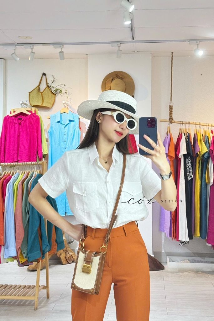Quần ống đứng gold Cói Design