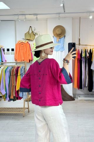 Áo Thêu tay Tú Uyên linen tưng premium Cói Design