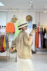 Áo sơ mi hàng nút đôi linen tưng premium Cói Design