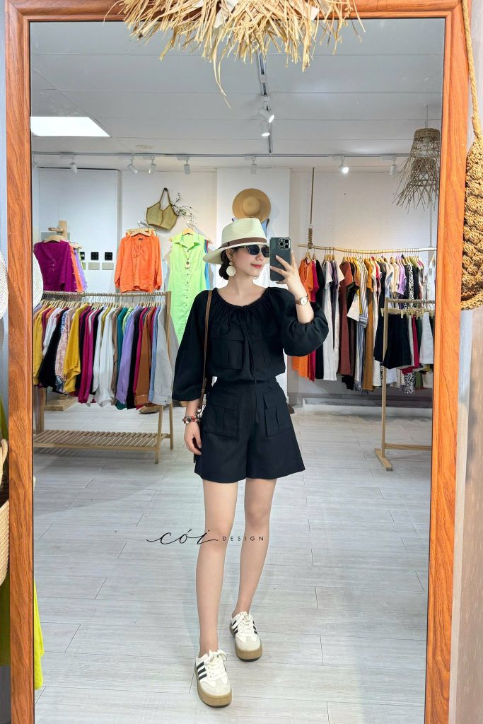 Set short túi hộp linen hàn Cói Design