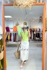 Chân váy gile linen tưng premium Cói Design