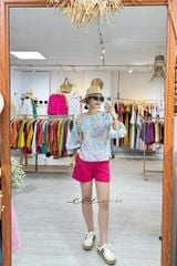 Áo tay phồng nút lưng linen hàn Cói Design