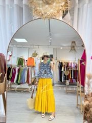 Chân váy tầng Linen tưng premium Cói Design