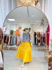 Chân váy tầng Linen tưng premium Cói Design