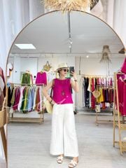 Áo sát nách nút bọc lưng nhiều màu linen tưng premium Cói Design