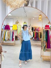 Áo sát nách nút bọc lưng nhiều màu linen tưng premium Cói Design