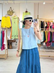 Áo sát nách nút bọc lưng nhiều màu linen tưng premium Cói Design