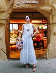 Áo sát nách nút bọc lưng nhiều màu linen tưng premium Cói Design