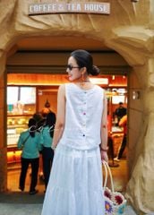 Áo sát nách nút bọc lưng nhiều màu linen tưng premium Cói Design