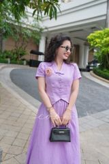 Chân váy suông lưng thun linen tưng Cói Design