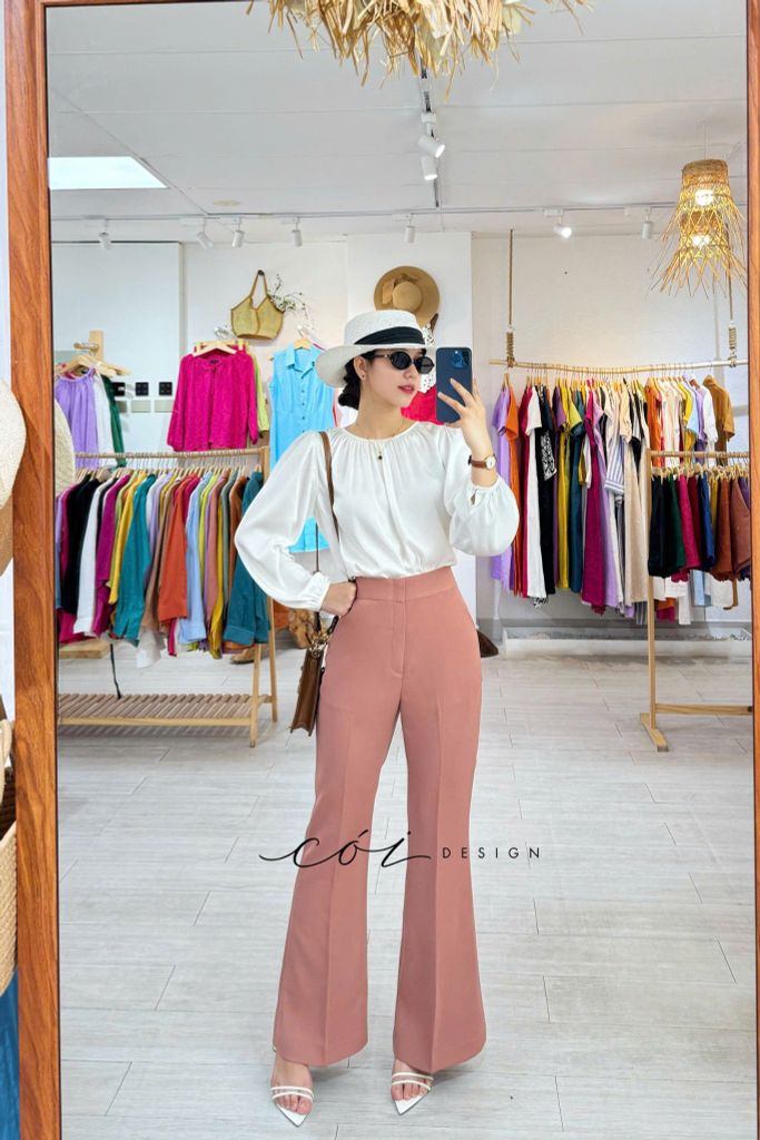 Quần ống loe Gold Cói Design