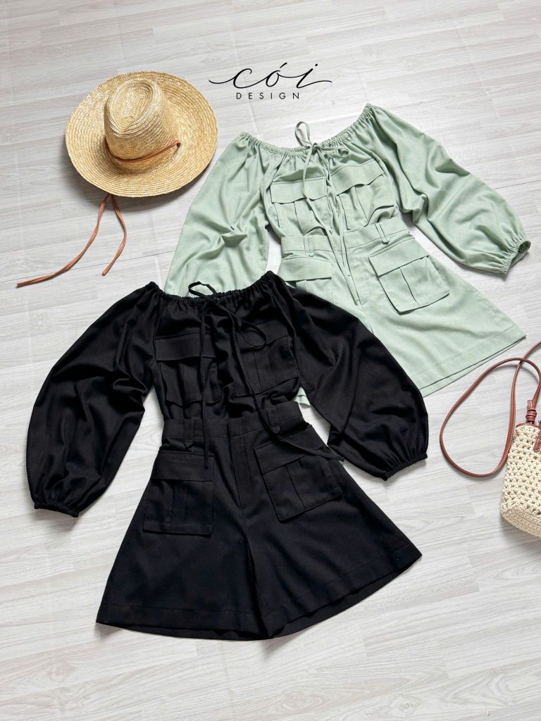 Set short túi hộp linen hàn Cói Design