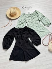 Set short túi hộp linen hàn Cói Design