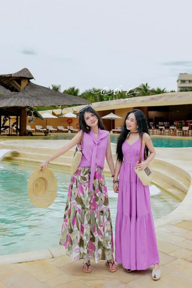 Chân váy tầng linen Cói Design