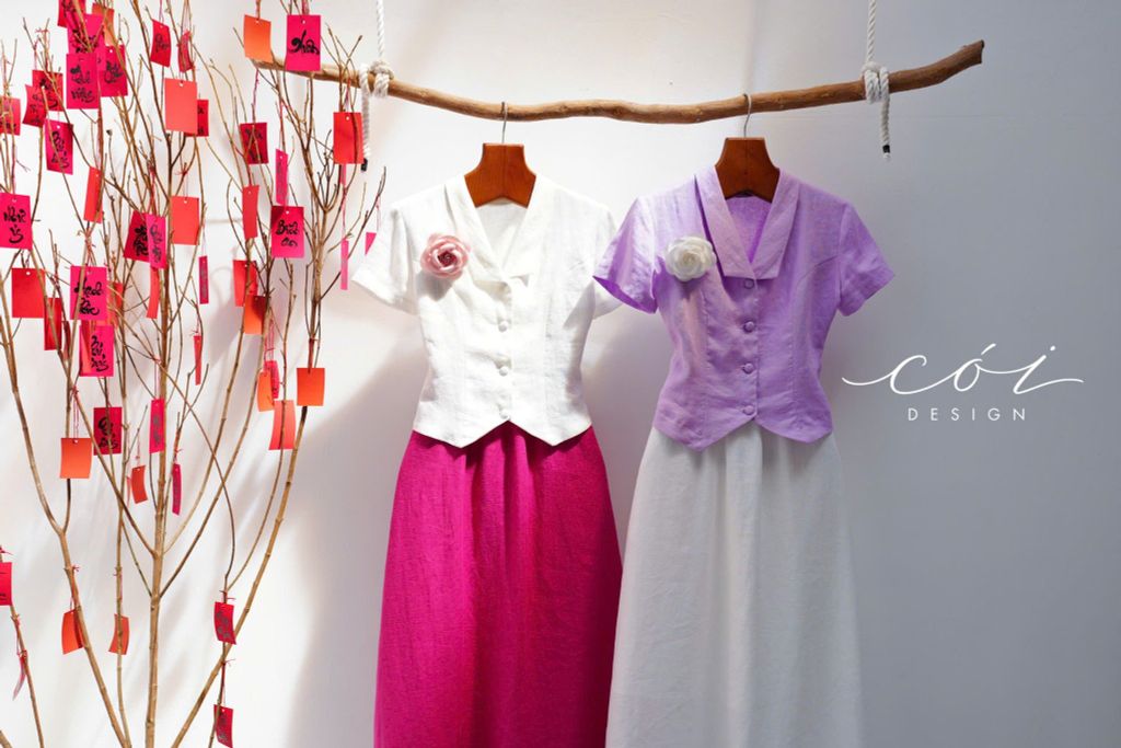 Áo cổ cánh én tay ngắn Linen tưng premium Cói Desgin