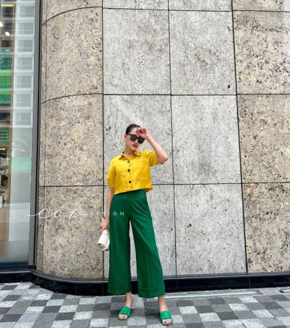 Quần suông Gold lật lai Cói Design