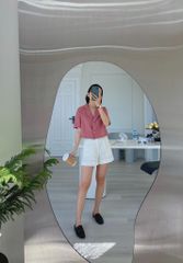 Áo croptop linen hàn 1 túi Cói Design