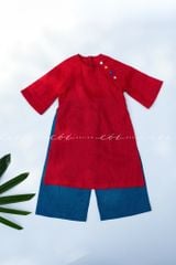 Set Áo Dài Bé Gái Sắc Xuân Linen Cói Design