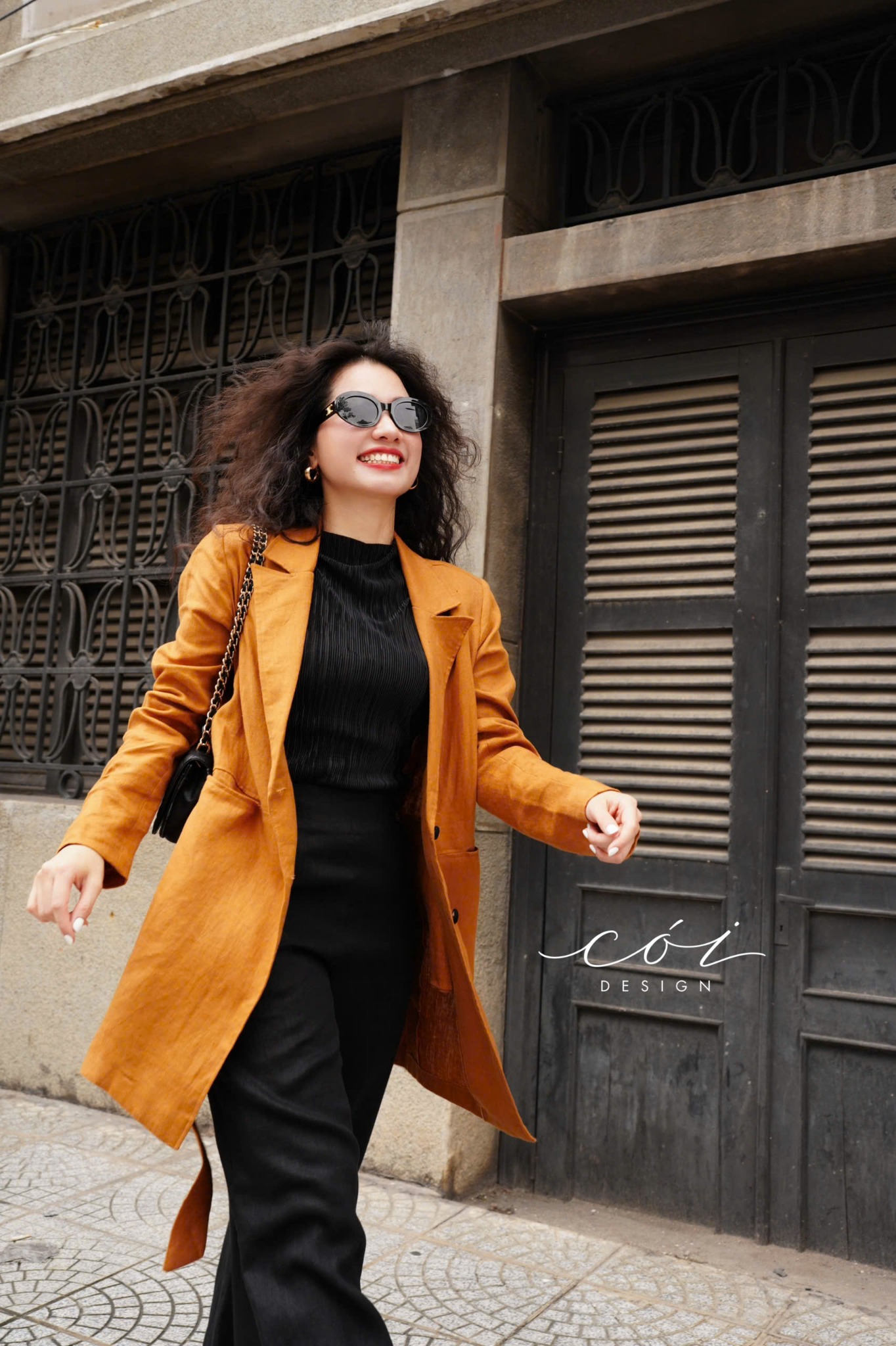 Áo blazer tay dài linen Cói Design