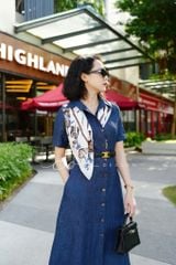 Đầm sơ mi tay ngắn Linen tưng premium Cói Design