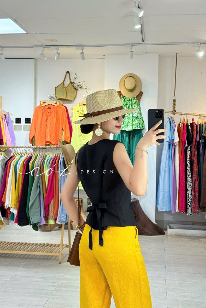 Quần suông linen tưng premium Cói Design