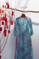 Áo dài sắc xuân Linen tưng premium Cói Design