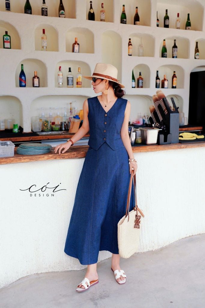 Chân váy 8 mảnh Linen Cói Design