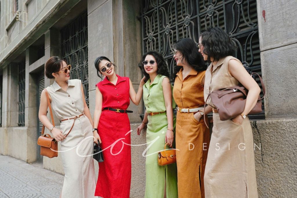 Chân váy xẻ 2 bên Linen tưng premium Cói Design