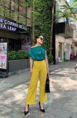 Quần ống suông gold Cói Design